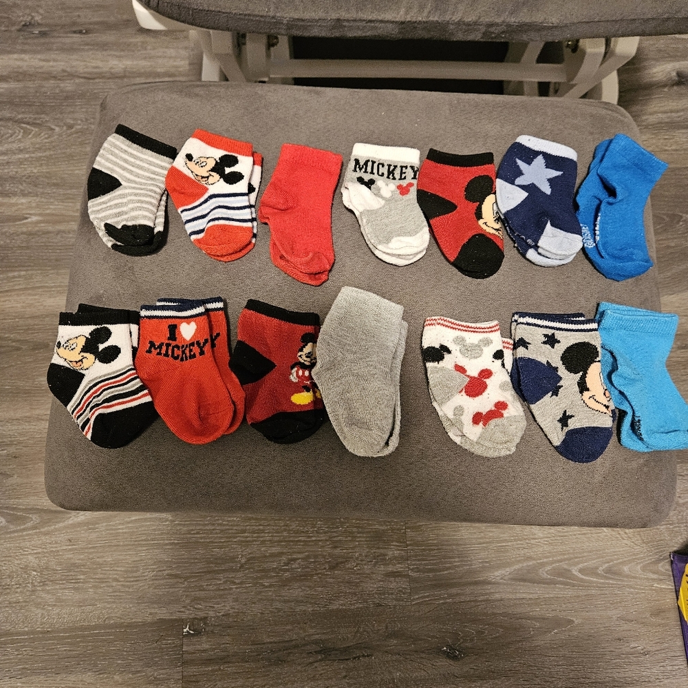 Baby mickey mouse socks bundle